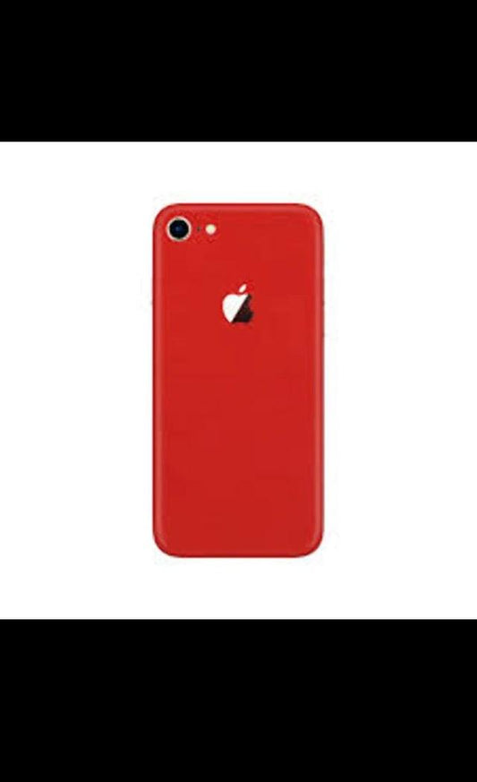 Red Apple iPhone 8 smartphone with 64GB storage in very good condition showing the back view